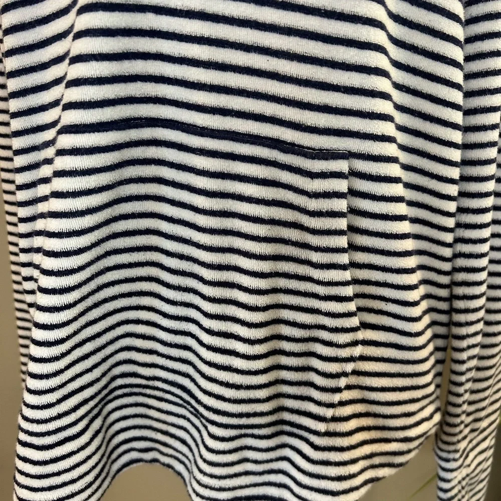 Vineyard Vines Striped Shep Shirt French Terry 1/4 Zip Pullover Women S - Picture 7 of 14